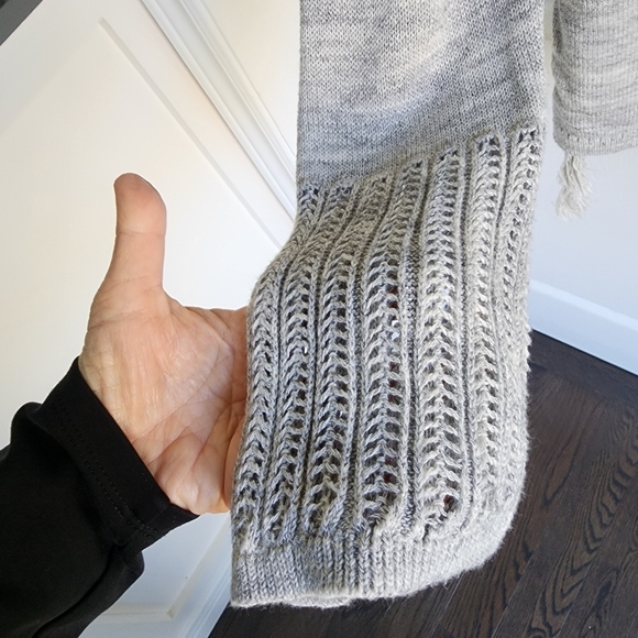 Tribal Women's Sweater Size L Metallic Marled Knit Scoop Neck Beige Knit NWT - Picture 5 of 9